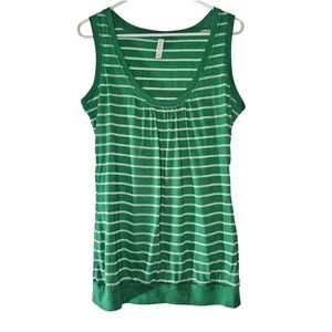 Xhilaration Green Striped Tank Top Sz Xxl